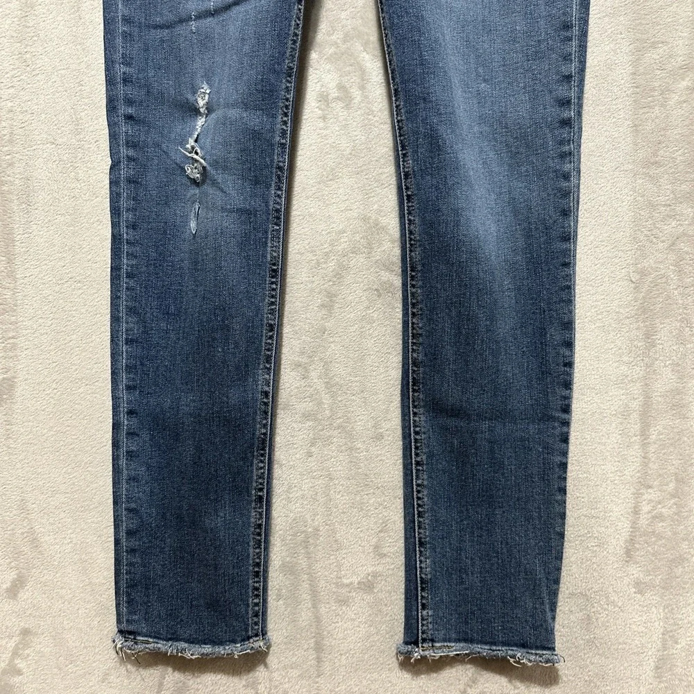 Rag & Bone Distressed Skinny Jeans Women's 30 La Paz Raw Frayed‎ Hem 5 Pockets